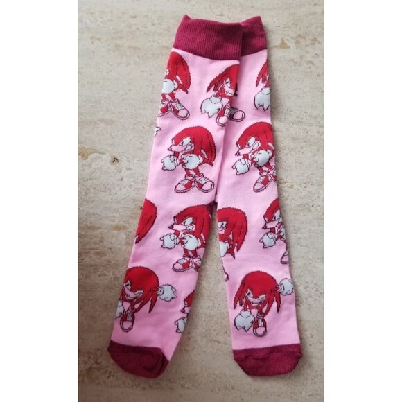 Sonic the Hedgehog Red White Blue Crew Socks One Size lot of 3 - Picture 5 of 7